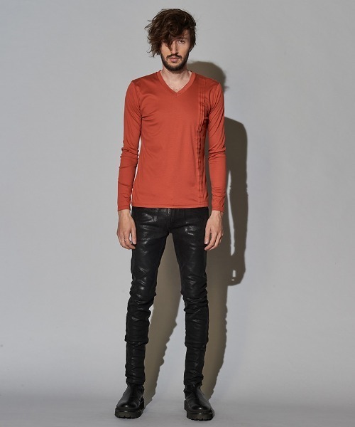 NO ID.(ノーアイディ)の「mlt3455-ギザリヨセルピンタックロンT(Tシャツ/カットソー・メンズ・グレー/ホワイト/ブラック・2/1)」の21枚目の写真
