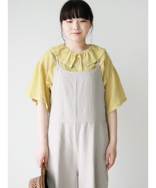 Samansa Mos2(サマンサ モスモス)の「フリル衿ブラウス(シャツ/ブラウス・レディース・キナリ/イエロー/ミント/ブラック・フリ-)」の4枚目の写真