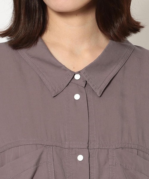 DROIT BELLO（ドロイトベロ）の「DROIT BELLO（ドロイトベロ）加工スリーブレスシャツ（シャツ/ブラウス・レディース・パープル/ブラック・FREE）」の6枚目の写真