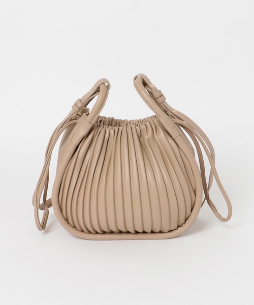 RODE SKO（ロデスコ）の「MARIKKA ラウンドプリーツバッグ（ショルダーバッグ・レディース・ホワイト/ベージュ/パープル系その他・ONE）」の4枚目の写真