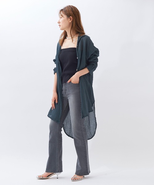 plage（プラージュ）の「【Healthy denim/ヘルシーデニム】SP FLARE デニムパンツ◆（デニムパンツ・レディース・ブルー/ブラック系その他4・24inch/25inch/23inch）」の5枚目の写真