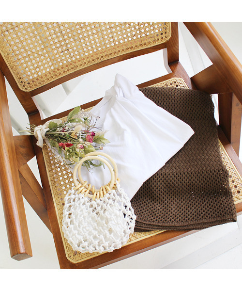 MODE ROBE(モードローブ)の「透かし編みニットワイドパンツ(その他パンツ・レディース・ブラウン/アイボリー・FREE)」の16枚目の写真