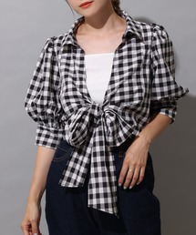 one after another NICE CLAUP | フロントリボンブラウス(シャツ/ブラウス)