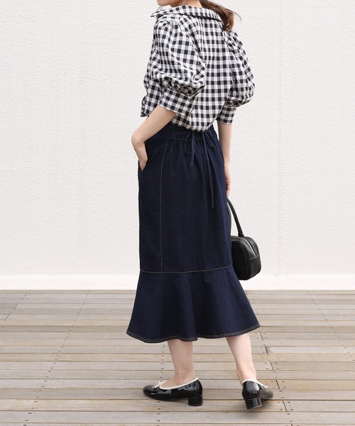 one after another NICE CLAUP（ワンアフターアナザーナイスクラップ）の「フロントリボンブラウス（シャツ/ブラウス・レディース・その他/ブラック×ホワイト/ホワイト系その他・FREE）」の11枚目の写真