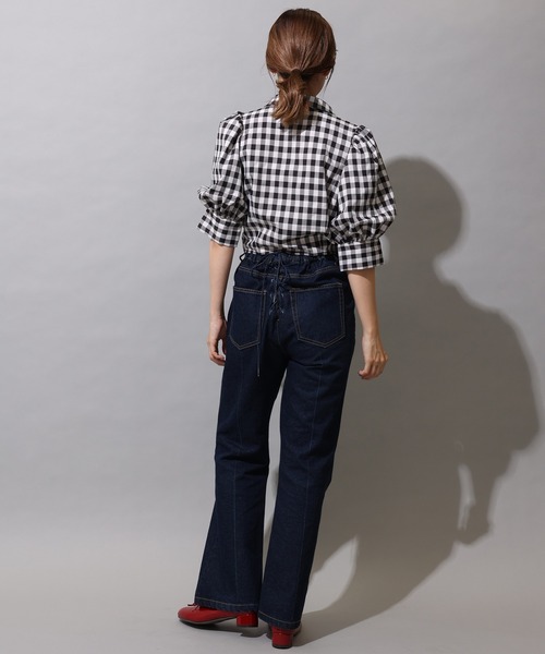 one after another NICE CLAUP（ワンアフターアナザーナイスクラップ）の「フロントリボンブラウス（シャツ/ブラウス・レディース・その他/ブラック×ホワイト/ホワイト系その他・FREE）」の7枚目の写真