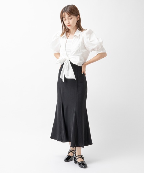 one after another NICE CLAUP（ワンアフターアナザーナイスクラップ）の「フロントリボンブラウス（シャツ/ブラウス・レディース・その他/ブラック×ホワイト/ホワイト系その他・FREE）」の20枚目の写真