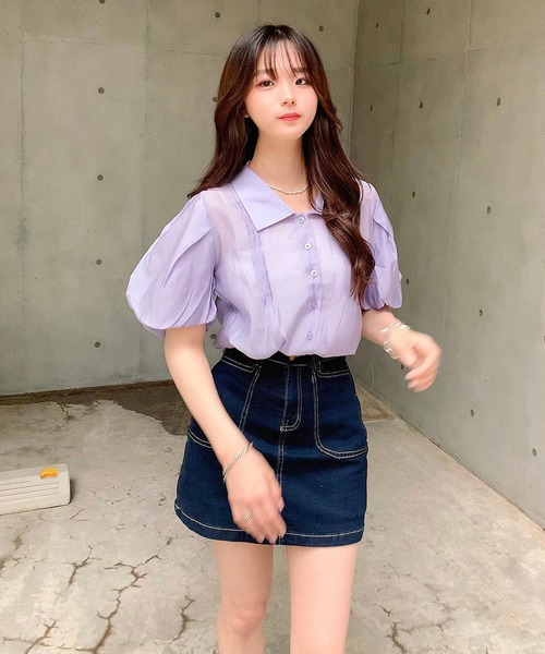 titty＆Co. PETIT by poyo（ティティーアンドコープティバイポヨ）の「【ファッションインフルエンサーPOYO×titty&Co.PETIT 】デニムミニスカパン（デニムスカート・レディース・インディゴブルー・SMALL/MEDIUM）」の8枚目の写真