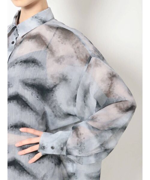 EVRIS（エヴリス）の「original marble シアーシャツ（シャツ/ブラウス・レディース・ブラウン/グレー・FREE）」の14枚目の写真