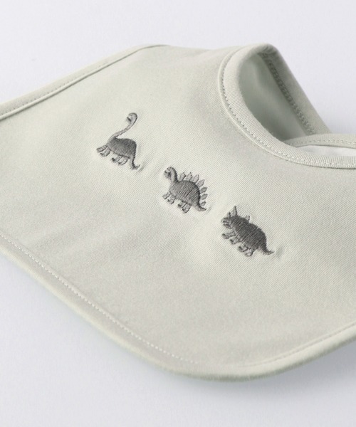 BRANSHES（ブランシェス）の「恐竜刺繍スタイ（スタイ/よだれかけ・キッズ・ベージュ/サックスブルー・F）」の6枚目の写真