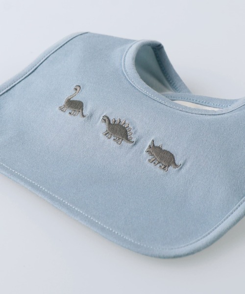 BRANSHES（ブランシェス）の「恐竜刺繍スタイ（スタイ/よだれかけ・キッズ・ベージュ/サックスブルー・F）」の10枚目の写真