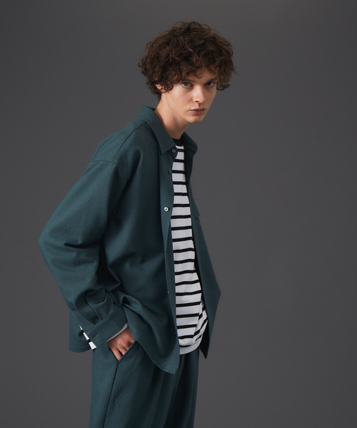 MYSELF ABAHOUSE（マイセルフアバハウス）の「【MYSELF ABAHOUSE】セットアップ対応 アムンゼン CPO シャツブルゾン【セットアップ対応】（シャツ/ブラウス・メンズ・チャコールグレー/アイボリー/キャメル/ダークグリーン/ブラック・46/48）」の5枚目の写真