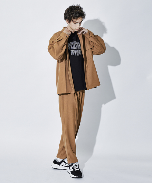 MYSELF ABAHOUSE（マイセルフアバハウス）の「【MYSELF ABAHOUSE】セットアップ対応 アムンゼン CPO シャツブルゾン【セットアップ対応】（シャツ/ブラウス・メンズ・チャコールグレー/アイボリー/キャメル/ダークグリーン/ブラック・46/48）」の10枚目の写真