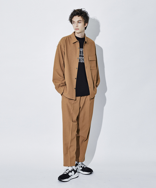 MYSELF ABAHOUSE（マイセルフアバハウス）の「【MYSELF ABAHOUSE】セットアップ対応 アムンゼン CPO シャツブルゾン【セットアップ対応】（シャツ/ブラウス・メンズ・チャコールグレー/アイボリー/キャメル/ダークグリーン/ブラック・46/48）」の11枚目の写真