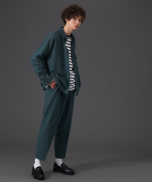 MYSELF ABAHOUSE（マイセルフアバハウス）の「【MYSELF ABAHOUSE】セットアップ対応 アムンゼン CPO シャツブルゾン【セットアップ対応】（シャツ/ブラウス・メンズ・チャコールグレー/アイボリー/キャメル/ダークグリーン/ブラック・46/48）」の13枚目の写真