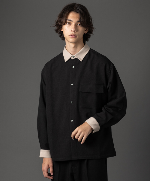 MYSELF ABAHOUSE（マイセルフアバハウス）の「【MYSELF ABAHOUSE】セットアップ対応 アムンゼン CPO シャツブルゾン【セットアップ対応】（シャツ/ブラウス・メンズ・チャコールグレー/アイボリー/キャメル/ダークグリーン/ブラック・46/48）」の15枚目の写真