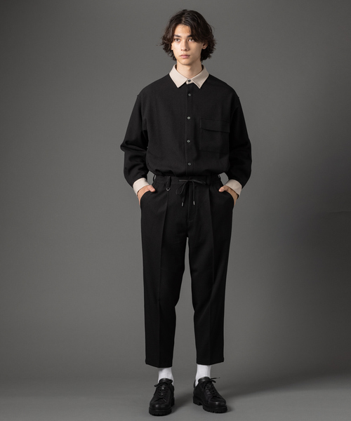 MYSELF ABAHOUSE（マイセルフアバハウス）の「【MYSELF ABAHOUSE】セットアップ対応 アムンゼン CPO シャツブルゾン【セットアップ対応】（シャツ/ブラウス・メンズ・チャコールグレー/アイボリー/キャメル/ダークグリーン/ブラック・46/48）」の16枚目の写真