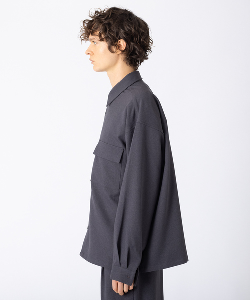 MYSELF ABAHOUSE（マイセルフアバハウス）の「【MYSELF ABAHOUSE】セットアップ対応 アムンゼン CPO シャツブルゾン【セットアップ対応】（シャツ/ブラウス・メンズ・チャコールグレー/アイボリー/キャメル/ダークグリーン/ブラック・46/48）」の20枚目の写真