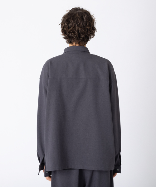 MYSELF ABAHOUSE（マイセルフアバハウス）の「【MYSELF ABAHOUSE】セットアップ対応 アムンゼン CPO シャツブルゾン【セットアップ対応】（シャツ/ブラウス・メンズ・チャコールグレー/アイボリー/キャメル/ダークグリーン/ブラック・46/48）」の21枚目の写真