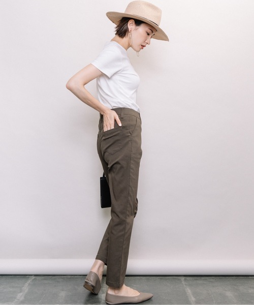 ELVENCE DEUX（エルベンスドゥ）の「イージーZIPスキニ―PT2（その他パンツ・レディース・ブラック/ベージュ/カーキ・SMALL/MEDIUM/LARGE）」の9枚目の写真