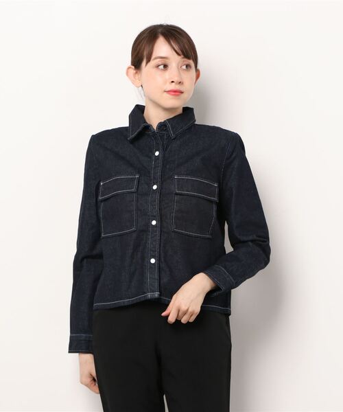 Levi's(リーバイス)の「LEVI'S(R) MADE & CRAFTED(R) BOLD SHOULDER シャツ(シャツ/ブラウス・レディース・ダークインディゴブルー・M/S/XS)」の9枚目の写真