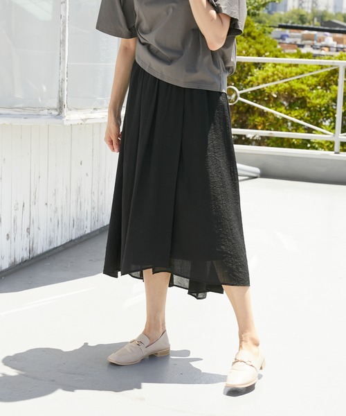 Rewde(ルゥデ)の「ラップ風アシメスカート(1R10-07226)(スカート・レディース・ブラック/ベージュ/モーブ系・S/M/L)」の17枚目の写真