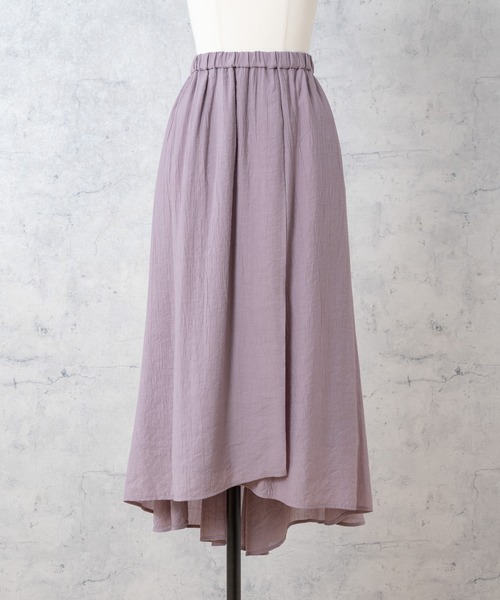 Rewde(ルゥデ)の「ラップ風アシメスカート(1R10-07226)(スカート・レディース・ブラック/ベージュ/モーブ系・S/M/L)」の20枚目の写真