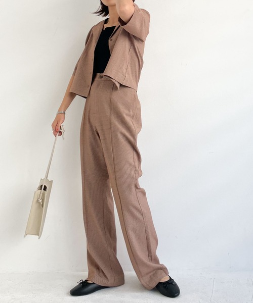 archives（アルシーヴ）の「【setupにも】タイニーチェックフレアパンツ（その他パンツ・レディース・ブルー/モカ/ブラック/ブラウン・MEDIUM）」の13枚目の写真