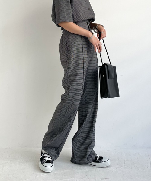 archives（アルシーヴ）の「【setupにも】タイニーチェックフレアパンツ（その他パンツ・レディース・ブルー/モカ/ブラック/ブラウン・MEDIUM）」の14枚目の写真