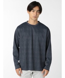 m.f.editorial（エムエフエディトリアル）の「エムエフエディトリアルメンズ/m.f.editorial：MEN ダブルフェイス チェック柄クルーネック長袖Ｔシャツ（Tシャツ/カットソー・メンズ）」