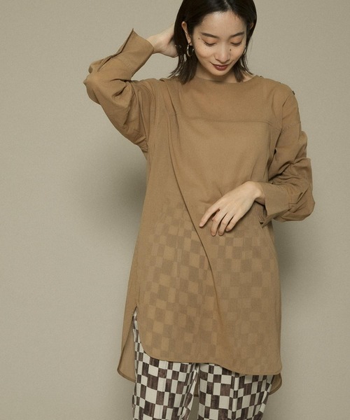 KBF(ケイビーエフ)の「タックスリーブコットンボイルシアーシャツ(シャツ/ブラウス・レディース・オフホワイト/ブラウン系その他/ブラック・ONE)」の16枚目の写真