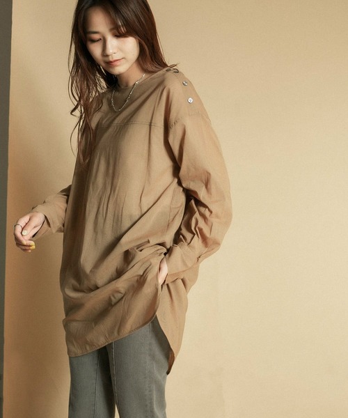 KBF(ケイビーエフ)の「タックスリーブコットンボイルシアーシャツ(シャツ/ブラウス・レディース・オフホワイト/ブラウン系その他/ブラック・ONE)」の17枚目の写真