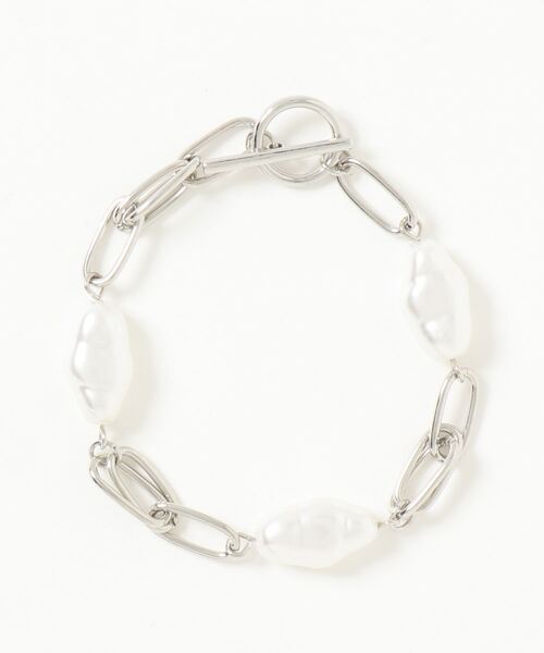 LOWRYS FARM（ローリーズファーム）の「パールチェーンブレス　219056（ブレスレット・レディース・シルバー/その他/その他1・FREE）」の2枚目の写真