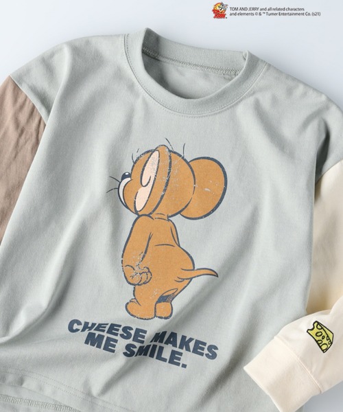 Right-on（ライトオン）の「プリントロンT(トムとジェリー)（Tシャツ/カットソー・キッズ・オフホワイト/ブラック/ライム・105/140/120/155/130）」の21枚目の写真