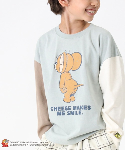 Right-on（ライトオン）の「プリントロンT(トムとジェリー)（Tシャツ/カットソー・キッズ・オフホワイト/ブラック/ライム・105/140/120/155/130）」の12枚目の写真