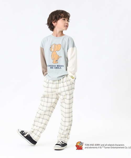 Right-on（ライトオン）の「プリントロンT(トムとジェリー)（Tシャツ/カットソー・キッズ・オフホワイト/ブラック/ライム・105/140/120/155/130）」の13枚目の写真