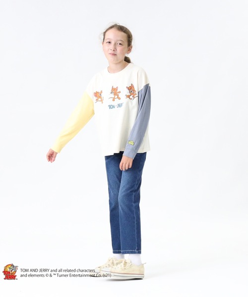 Right-on（ライトオン）の「プリントロンT(トムとジェリー)（Tシャツ/カットソー・キッズ・オフホワイト/ブラック/ライム・105/140/120/155/130）」の8枚目の写真