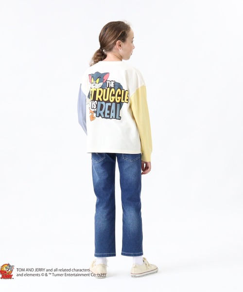 Right-on（ライトオン）の「プリントロンT(トムとジェリー)（Tシャツ/カットソー・キッズ・オフホワイト/ブラック/ライム・105/140/120/155/130）」の9枚目の写真