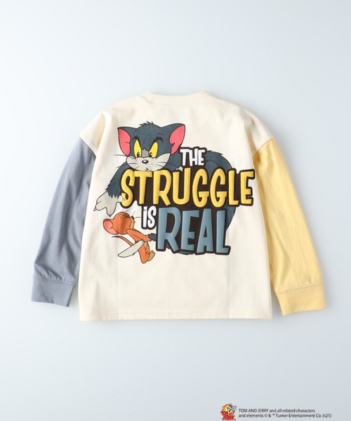 Right-on（ライトオン）の「プリントロンT(トムとジェリー)（Tシャツ/カットソー・キッズ・オフホワイト/ブラック/ライム・105/140/120/155/130）」の17枚目の写真