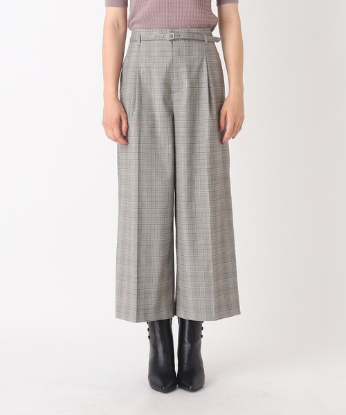 index（インデックス）の「◆DELEGANTワイドクロップドパンツ【WEB限定サイズ】（スーツパンツ・レディース・ライトオレンジ系/ネイビー/ブラック系1・36/40/42/38）」の4枚目の写真