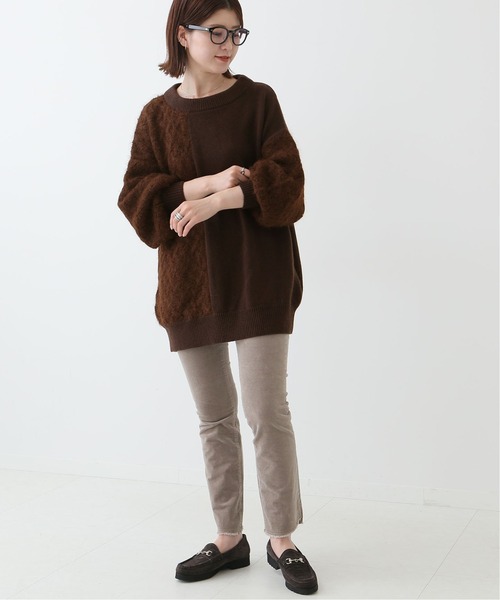 Spick & Span（スピックアンドスパン）の「#異ゲージニットプルオーバー◆（ニット/セーター・レディース・ブラウン/グレー・FREE）」の3枚目の写真