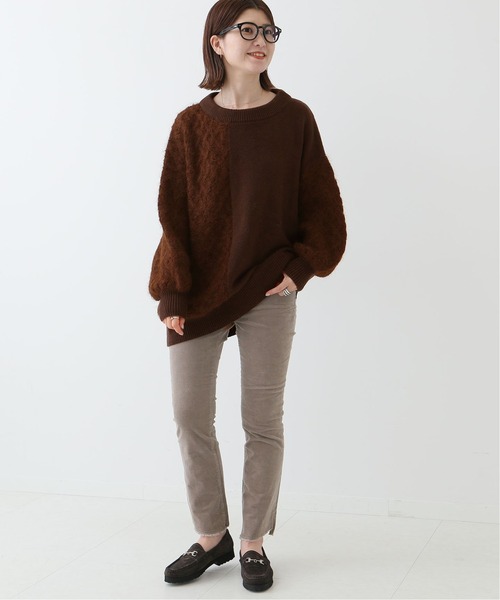 Spick & Span（スピックアンドスパン）の「#異ゲージニットプルオーバー◆（ニット/セーター・レディース・ブラウン/グレー・FREE）」の4枚目の写真