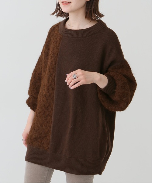 Spick & Span（スピックアンドスパン）の「#異ゲージニットプルオーバー◆（ニット/セーター・レディース・ブラウン/グレー・FREE）」の6枚目の写真