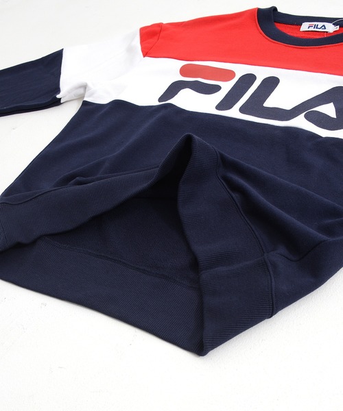 FILA(フィラ)の「FILA/フィラ ロゴプリント 配色切替 ビックシルエット トレーナー スウェット(スウェット・レディース・ネイビー/レッド/グレー/ホワイト/ブルー系その他・M/L/LL)」の15枚目の写真