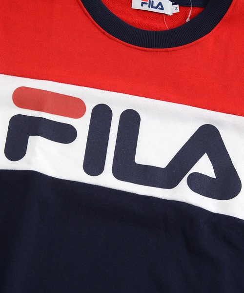 FILA(フィラ)の「FILA/フィラ ロゴプリント 配色切替 ビックシルエット トレーナー スウェット(スウェット・レディース・ネイビー/レッド/グレー/ホワイト/ブルー系その他・M/L/LL)」の13枚目の写真