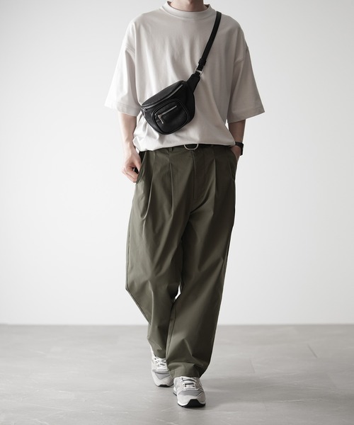 RUUBON】rustic 2tuck semiwide pants / ラスティック 2タック