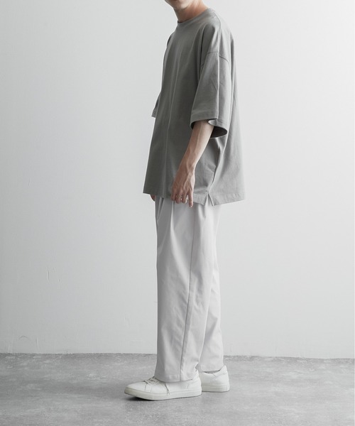 RUUBON（ルーボン）の「【RUUBON】rustic 2tuck semiwide  pants / ラスティック 2タック セミワイド パンツ（その他パンツ・メンズ・ホワイト/ブラック/ベージュ/カーキ・S/M/L）」の16枚目の写真