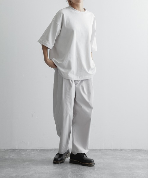 RUUBON（ルーボン）の「【RUUBON】rustic 2tuck semiwide  pants / ラスティック 2タック セミワイド パンツ（その他パンツ・メンズ・ホワイト/ブラック/ベージュ/カーキ・S/M/L）」の14枚目の写真