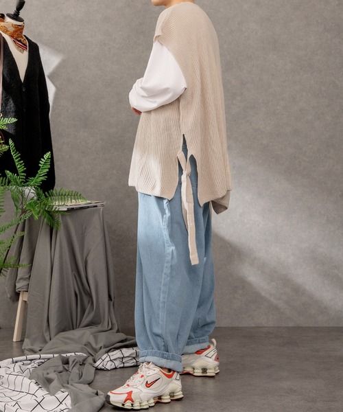 Adoon plain（アドーンプレーン）の「【Adoon plain】サイドムスビニットベスト（ベスト・メンズ・グレー/マスタード/オフホワイト/サンドベージュ/グリーン・LARGE/MEDIUM）」の14枚目の写真