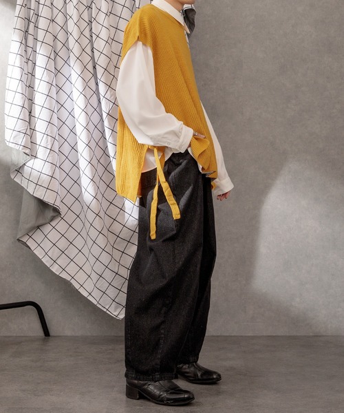 Adoon plain（アドーンプレーン）の「【Adoon plain】サイドムスビニットベスト（ベスト・メンズ・グレー/マスタード/オフホワイト/サンドベージュ/グリーン・LARGE/MEDIUM）」の21枚目の写真