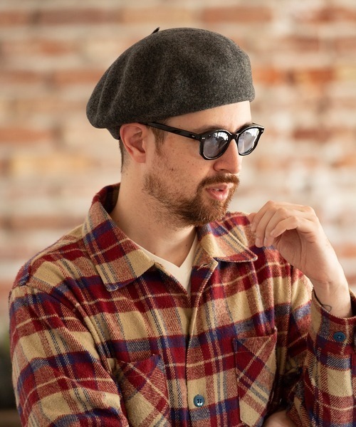 Mighty Shine（マイティシャイン）の「【Mighty Shine】 PAINTER BASQUE BERET 1213019（ハンチング/ベレー帽・メンズ・ブラック/チャコール・FREE）」の7枚目の写真